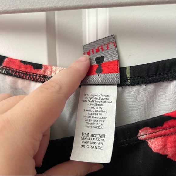 Dark Floral Skater Dress - Picture 5 of 7